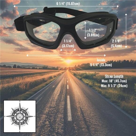 Motorcycle Goggles for Men Photochromic Riding ATV Dirt Bike Ski Eye Protection - Picture 4 of 8